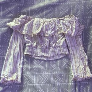 Lelis collection cropped off the shoulder long sleeve size medium